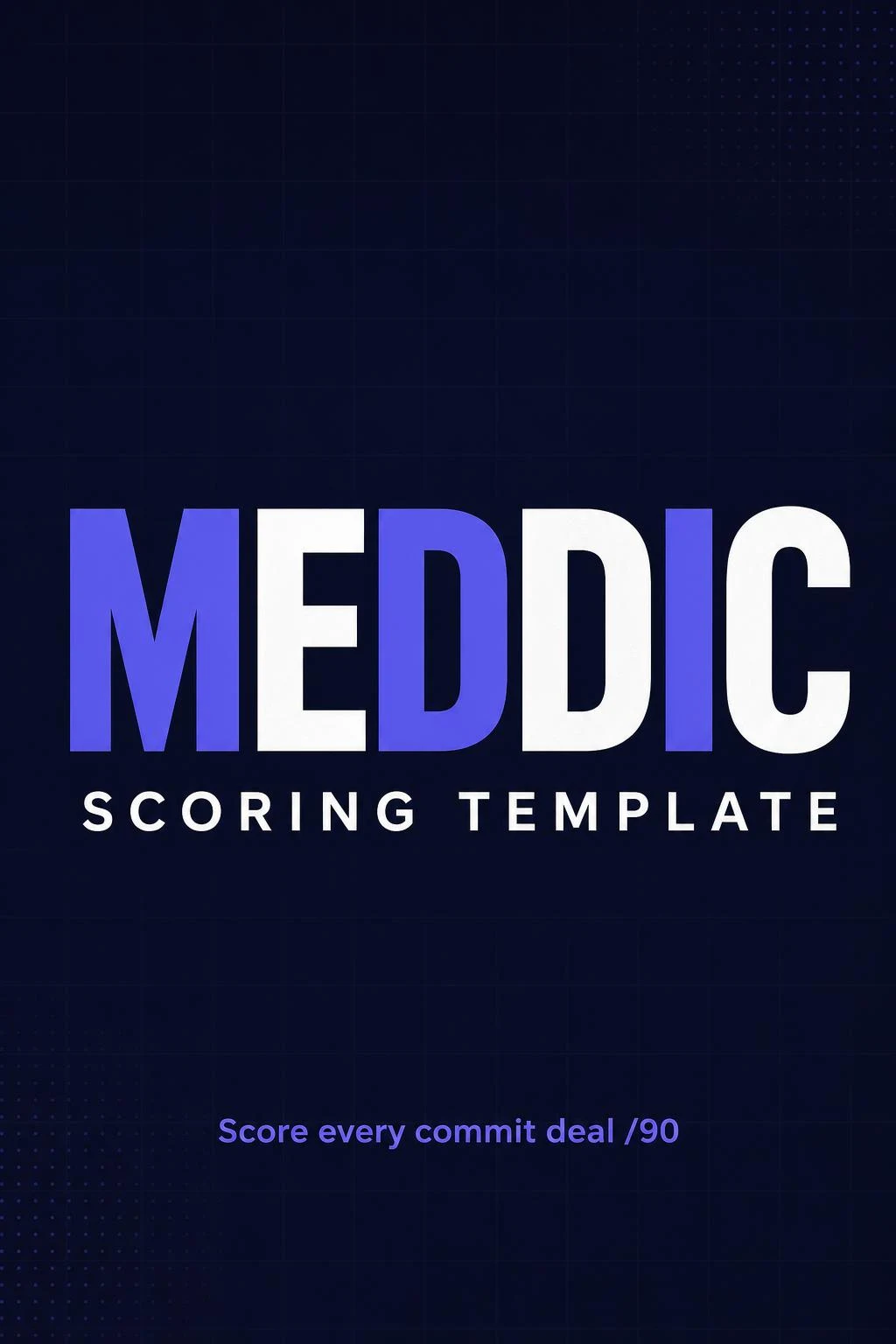 MEDDIC Scoring Template